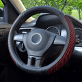 BOKIN Leather Steering Wheel Cover with Beathable Microfiber and Viscose for Men Women,Anti-Slip, Odorless,Universal 15 Inch Black Car Wheel Protector Vehicles & Parts > Vehicle Parts & Accessories > Vehicle Maintenance, Care & Decor > Vehicle Decor > Vehicle Steering Wheel Covers BOKIN New Red  