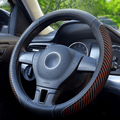 BOKIN Leather Steering Wheel Cover with Beathable Microfiber and Viscose for Men Women,Anti-Slip, Odorless,Universal 15 Inch Black Car Wheel Protector Vehicles & Parts > Vehicle Parts & Accessories > Vehicle Maintenance, Care & Decor > Vehicle Decor > Vehicle Steering Wheel Covers BOKIN New Brown  