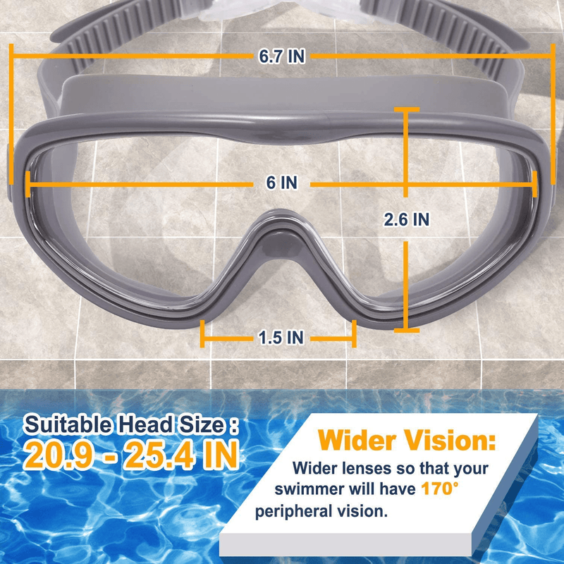 Braylin Adult Swim Goggles, 2-Pack Wide Vision Swim Goggles for Men Women Youth Teen, Anti-Fog No Leaking Sporting Goods > Outdoor Recreation > Boating & Water Sports > Swimming > Swim Goggles & Masks Braylin   