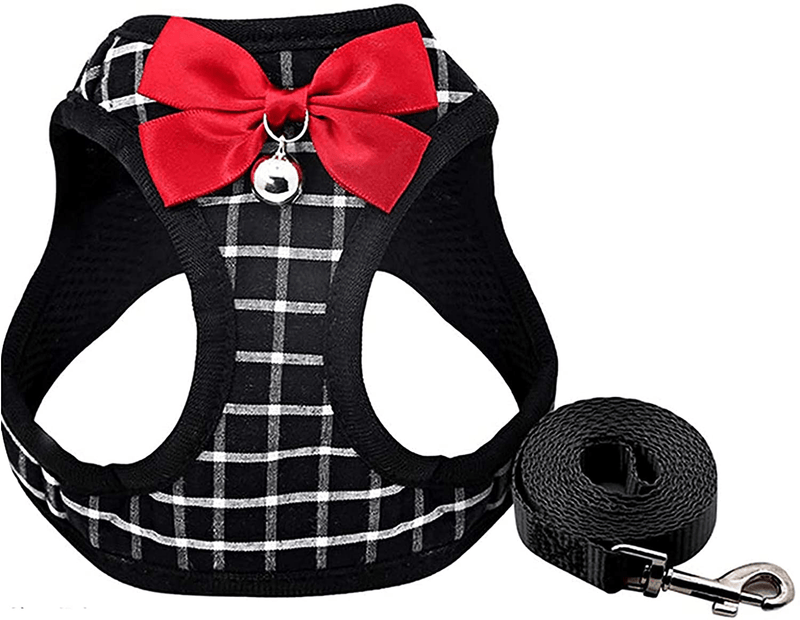 Cat Harness and Leash Kitten Harness Cat Leash Rabbit Harness for Small Dogs Cat Harness Escape Proof with Bell and Bow-Knot Decoration Cat Outdoor Enclosures-XS Animals & Pet Supplies > Pet Supplies > Cat Supplies > Cat Apparel Abaooat XL(chest:19.7-21.3inch)  
