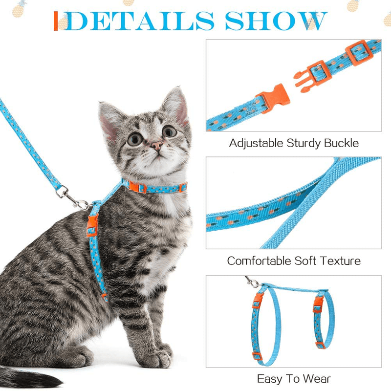 Cat Harness and Leash Set - Escape Proof H Shaped Harness with Leash, Adjustable Lightweight Safe Harness for Cats Outdoor Walking Animals & Pet Supplies > Pet Supplies > Cat Supplies > Cat Apparel Mihachi   