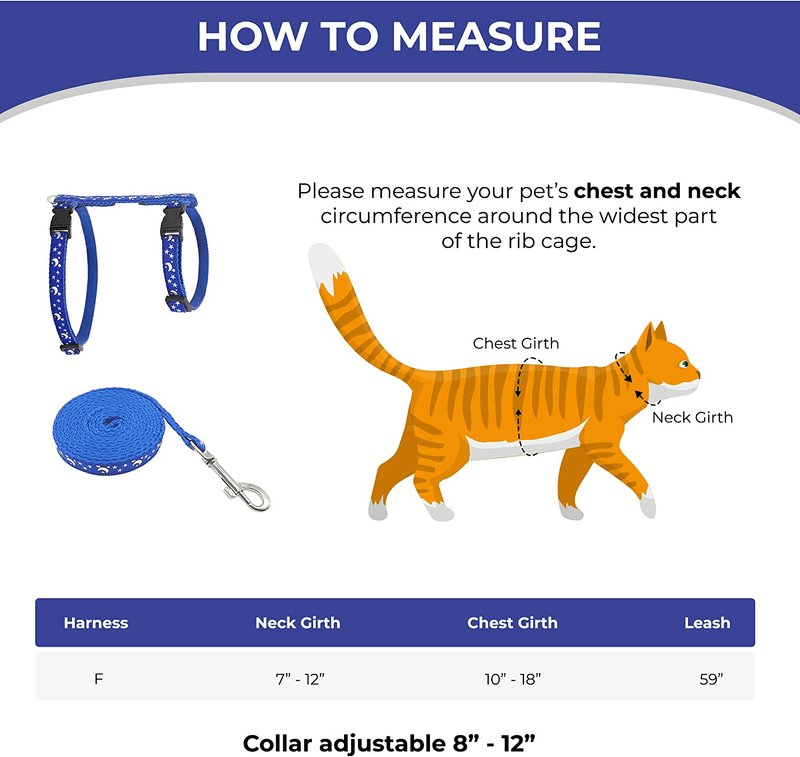 Cat Harness with Leash, 3-Pack, Unique Stars and Moon Design, Escape Proof, Walking, Small Medium Large, Black, Red, Blue, Adjustable, Safe Animals & Pet Supplies > Pet Supplies > Cat Supplies > Cat Apparel Bemix Pets   