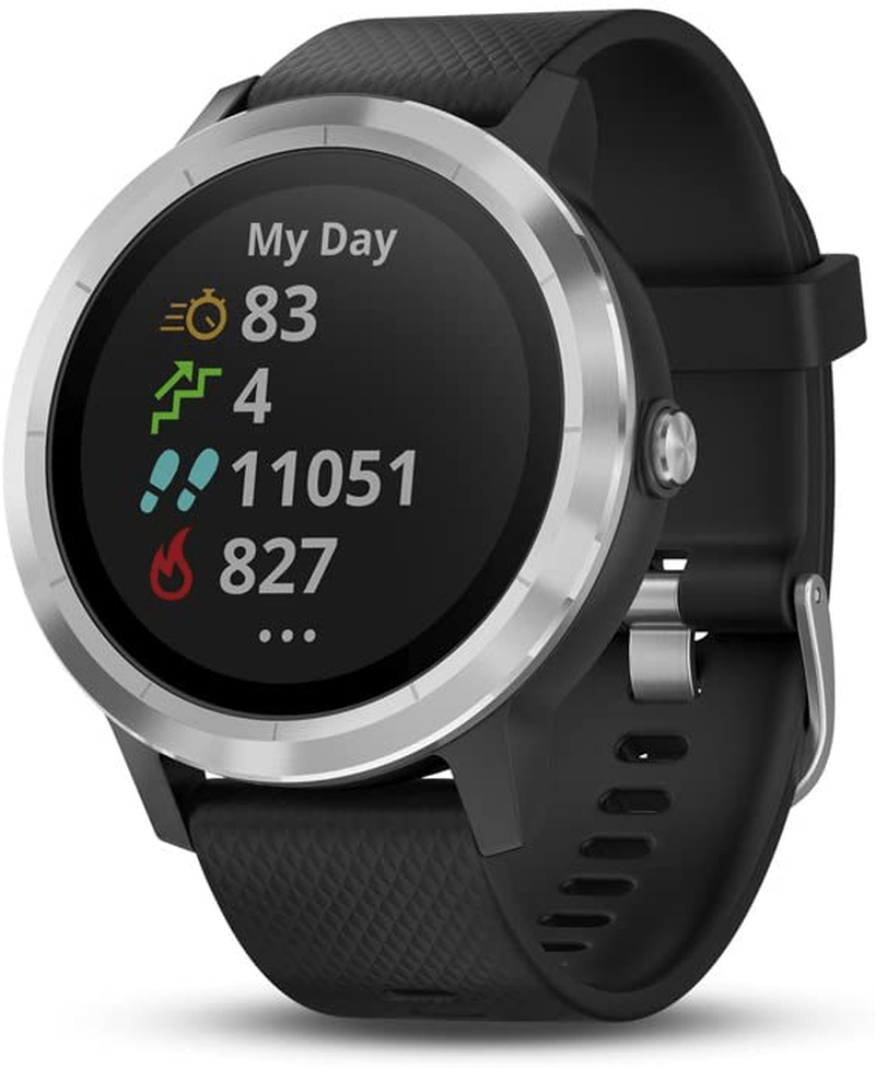 Garmin vívoactive 3, GPS Smartwatch Contactless Payments Built-In Sports Apps, Black/Slate Apparel & Accessories > Jewelry > Watches Garmin Black With Stainless Standard Watch