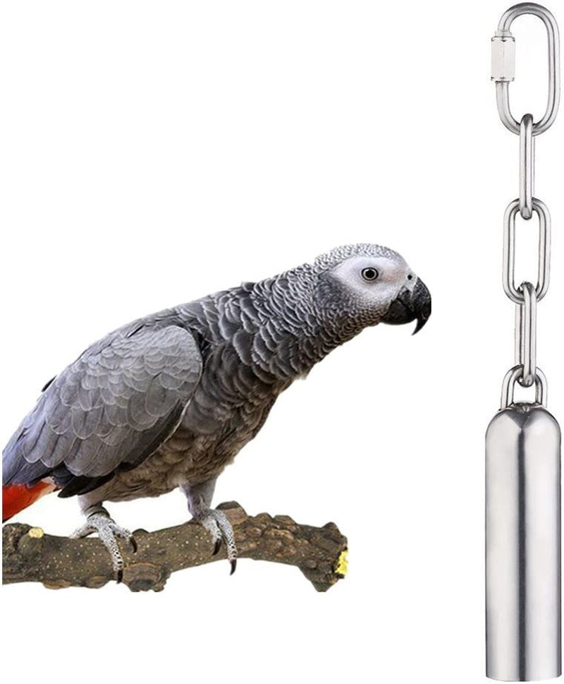 Stainless Steel Bell Toy for Birds,Heavy Duty Bird Cage Toys for Parrots, African Greys, Mini Macaws, Small Cockatoos, Cockatiels & More (Small or Large) Animals & Pet Supplies > Pet Supplies > Bird Supplies > Bird Toys yoyoung Bird Toy Bell L 