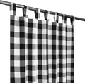 Farmhouse Curtain in Gingham Plaid Check Fabric 50X84 Black & White,Cotton Curtains, 2 Panels Curtain,Tab Top Curtains, Room Darkening Drapes, Curtains for Bedroom, Curtains for Living Room, Set of 2 Home & Garden > Decor > Window Treatments > Curtains & Drapes Bedding Craft Black/White 50x108 Loop Panel 