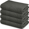 100% Cotton Bath Towels Set 22"x44" Pack of 6 White Economical Towels Ultra Soft Bath Towels Gym Spa Hotel Bath Towel Ring Spun Cotton Bath Towel Home & Garden > Linens & Bedding > Towels SIMPLY LOFTY Charcoal Grey 27x52 - Pack of 4 
