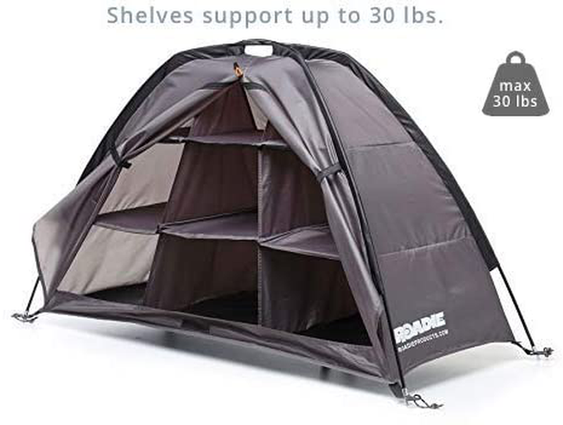 Tent & RV Camping Organizer with Zippered Flap, 9-Shelf Storage. Used as an RV Shoe Organizer or Tent Organizer for Your Camping Gear and Accessories. (Patent Pending) Sporting Goods > Outdoor Recreation > Camping & Hiking > Tent Accessories ROADIE   
