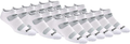 Saucony Men's Multi-Pack Mesh Ventilating Comfort Fit Performance No-Show Socks  Saucony White (18 Pairs) Shoe Size: 8-12 