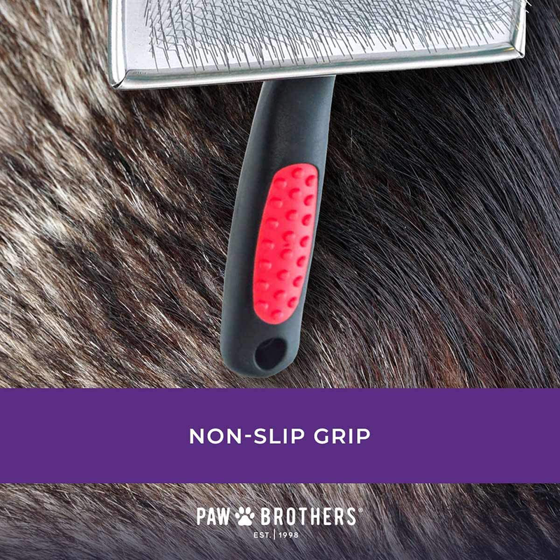 Paw Brothers Slicker Dog and Cat Grooming Brush for Professional Pet Groomers - Easy To Use - Comfortable - Removes Long and Loose Hair Animals & Pet Supplies > Pet Supplies > Cat Supplies Ryan’s Pet Supplies   