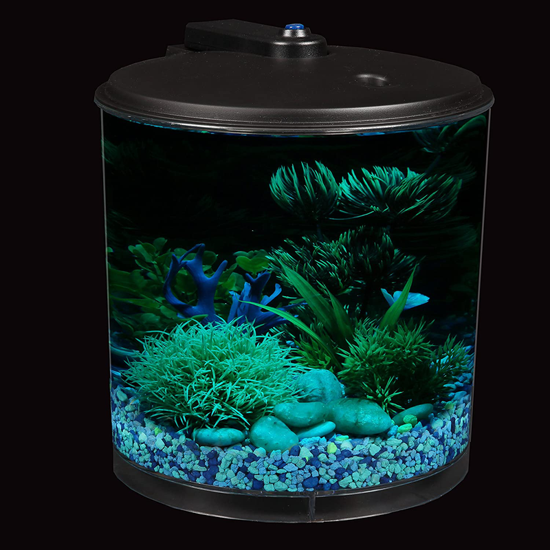 Koller Products AquaView 2-Gallon 360 Aquarium with Power Filter & LED Lighting Animals & Pet Supplies > Pet Supplies > Fish Supplies > Aquariums Tom (Tominaga/Oscar)   