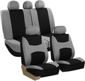 FH Group FB030MINT115 full seat cover (Side Airbag Compatible with Split Bench Mint) Vehicles & Parts > Vehicle Parts & Accessories > Motor Vehicle Parts > Motor Vehicle Seating ‎FH Group Gray/Black  