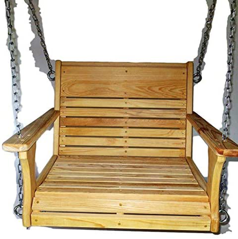 Cypress Porch Chair Swing, Larger Chair Swing, Super Swing, Larger Adult Swing Home & Garden > Lawn & Garden > Outdoor Living > Porch Swings Wood Tree Swings Default Title  