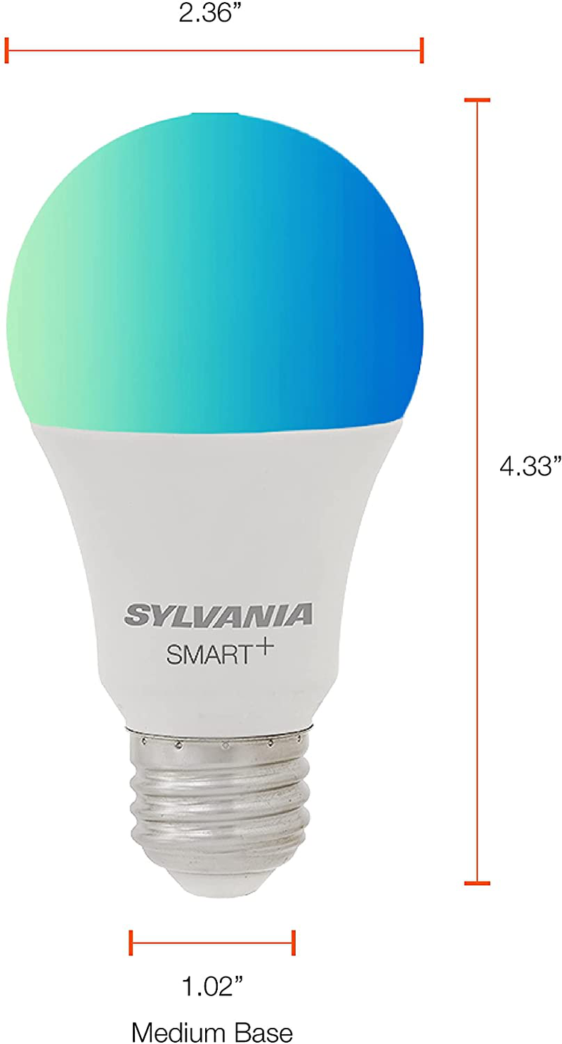 SYLVANIA Wifi LED Smart Light Bulb, 60W Dimmable Full Color A19, Works with Alexa and Google Home Only - 4 Pack (75764) Home & Garden > Kitchen & Dining > Kitchen Appliances LEDVANCE   