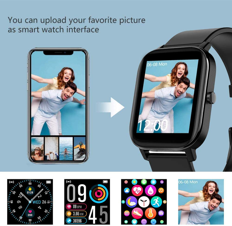 Smart Watch, FirYawee Smartwatch for Android Phones and iOS Phones,Fitness Tracker Waterproof IP68 with Heart Rate Monitor and Sleep Monitor,Step and Distance Counter,Smart Watch for Men Women Apparel & Accessories > Jewelry > Watches FirYawee   