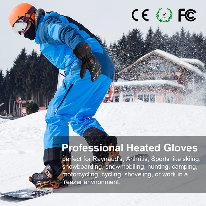 Savior Heated Gloves for Men Women, Rechargeable Electric Heated Gloves ,Heated Skiing Gloves and Snowboarding Gloves  SAVIOR HEAT   