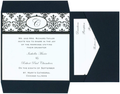 Simplicity Ivory White Wedding Invitation Kit with Envelopes, Makes 100 Invitations, 5.5" W x 8.5" L Arts & Entertainment > Party & Celebration > Party Supplies > Invitations Simplicity Black & White Scroll  