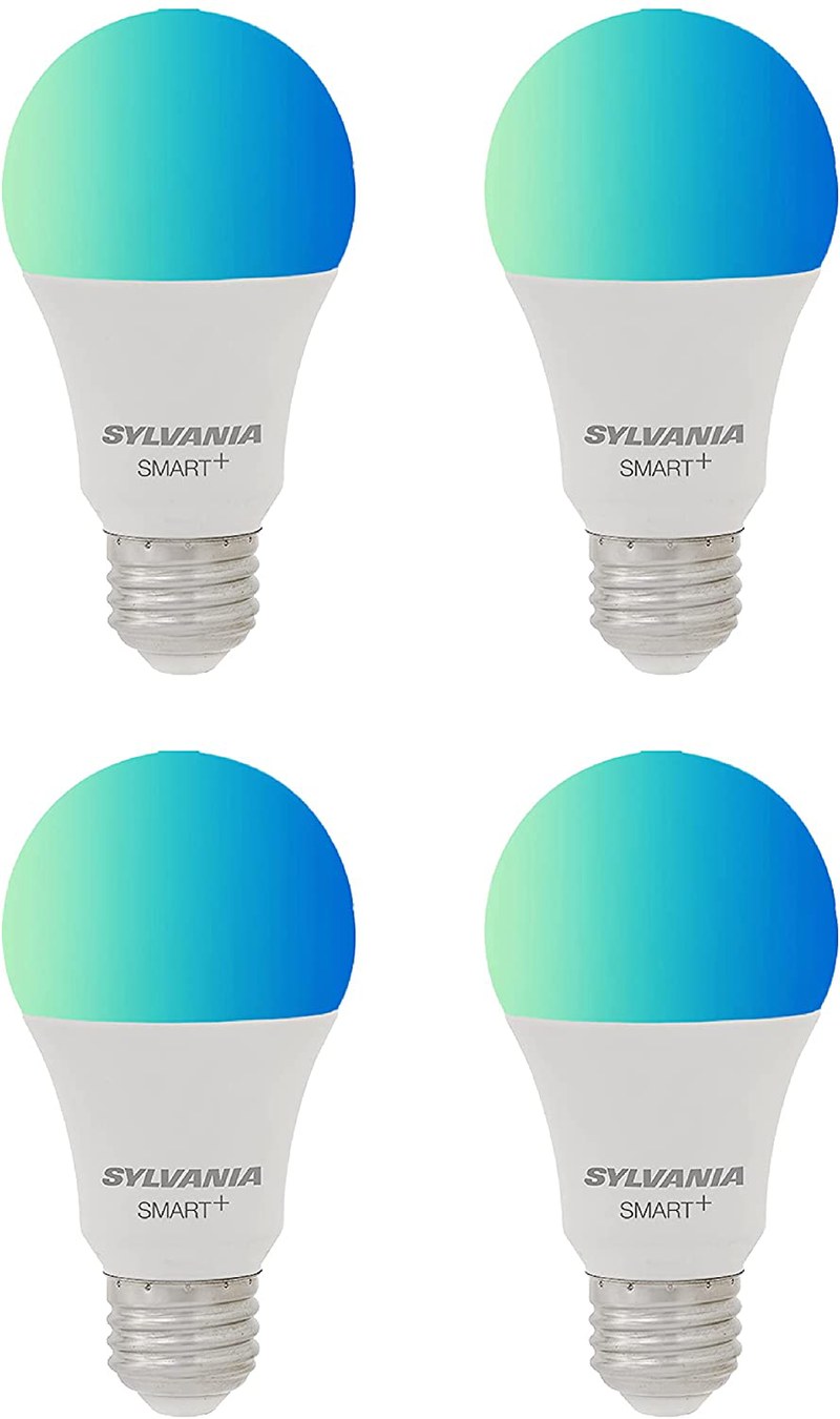 SYLVANIA Wifi LED Smart Light Bulb, 60W Dimmable Full Color A19, Works with Alexa and Google Home Only - 4 Pack (75764) Home & Garden > Kitchen & Dining > Kitchen Appliances LEDVANCE A19 Full Color  