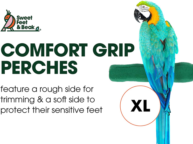 Sweet Feet and Beak Comfort Grip Safety Perch for Bird Cages - Patented Pumice Perch for Birds to Keep Nails and Beaks in Top Condition - Safe Easy to Install Bird Cage Accessories Animals & Pet Supplies > Pet Supplies > Bird Supplies Sweet Feet and Beak   