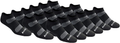 Saucony Men's Multi-Pack Mesh Ventilating Comfort Fit Performance No-Show Socks  Saucony Black Basic (18 Pairs) Shoe Size: 8-12 