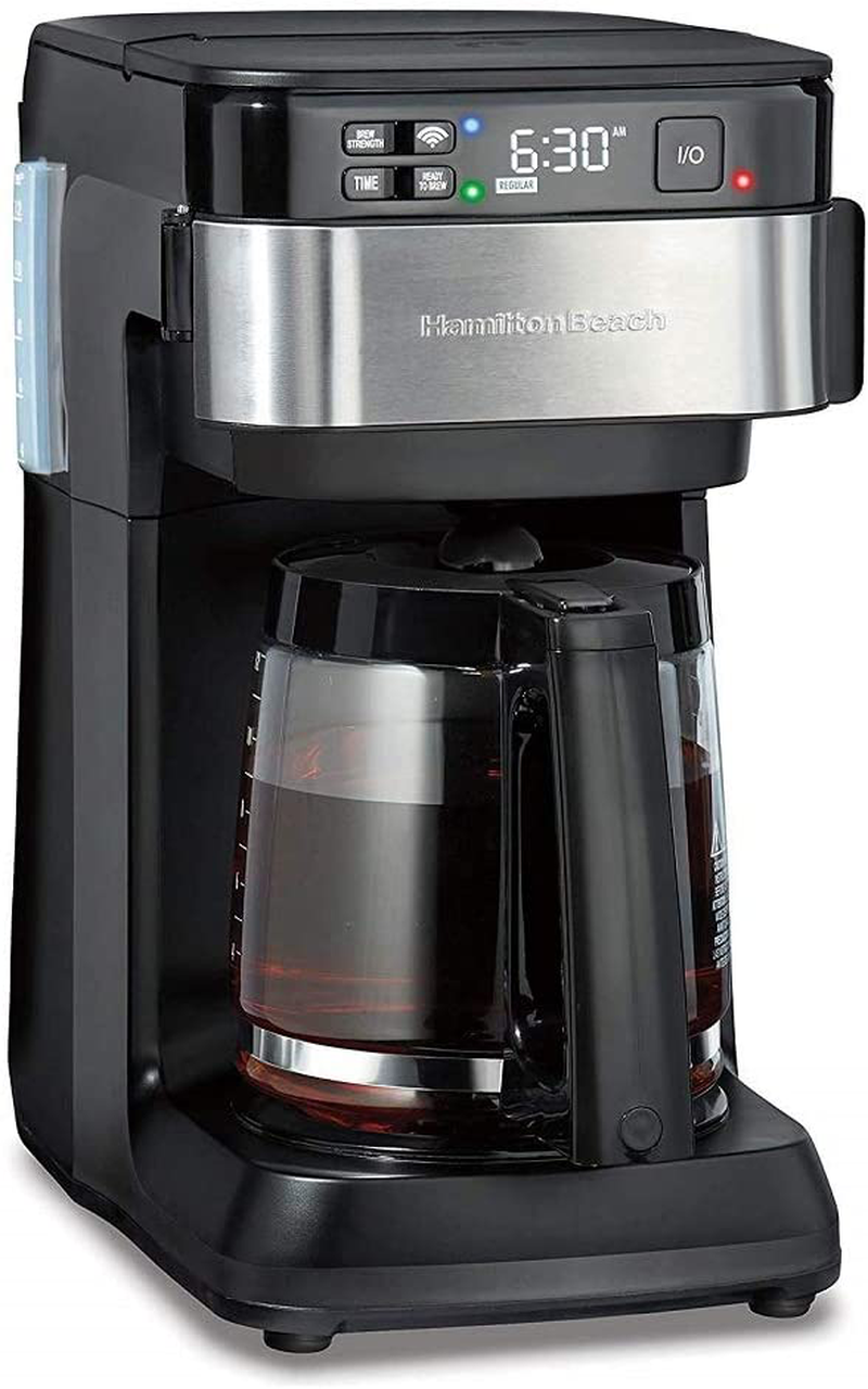 Hamilton Beach Works with Alexa Smart Coffee Maker, Programmable, 12 Cup Capacity, Black and Stainless Steel (49350) – A Certified for Humans Device Home & Garden > Kitchen & Dining > Kitchen Appliances Hamilton Beach Smart Coffee Maker  