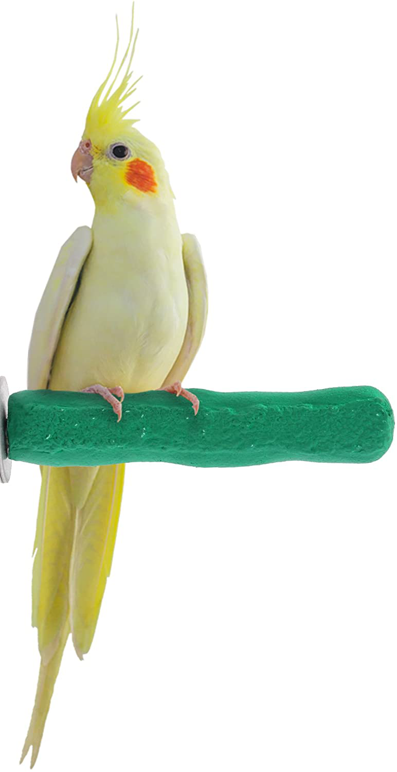 Sweet Feet and Beak Comfort Grip Safety Perch for Bird Cages - Patented Pumice Perch for Birds to Keep Nails and Beaks in Top Condition - Safe Easy to Install Bird Cage Accessories Animals & Pet Supplies > Pet Supplies > Bird Supplies Sweet Feet and Beak Green X-Small 4.5" 