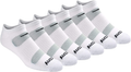 Saucony Men's Multi-Pack Mesh Ventilating Comfort Fit Performance No-Show Socks  Saucony White (6 Pairs) Shoe Size: 8-12 