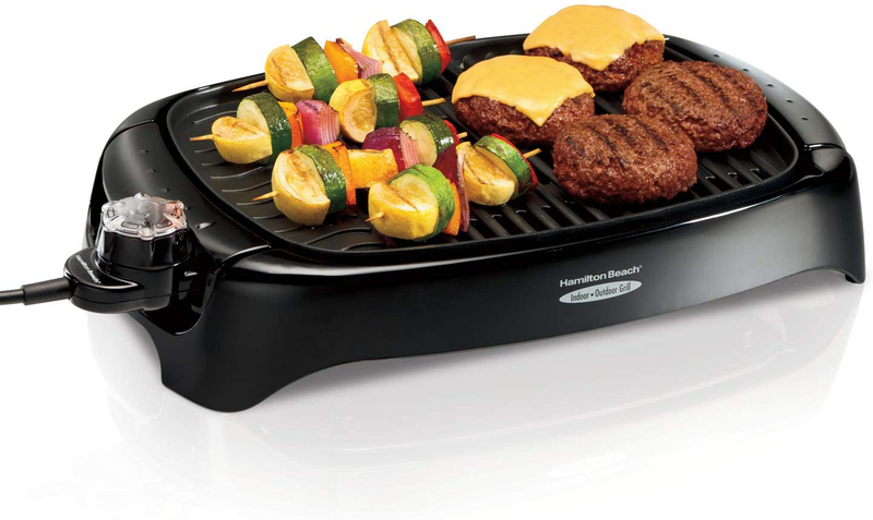 Hamilton Beach Electric Indoor Searing Grill with Viewing Window and Removable Easy-to-Clean Nonstick Plate, 6-Serving, Extra-Large Drip Tray, Stainless Steel (25361) Home & Garden > Kitchen & Dining > Kitchen Tools & Utensils > Kitchen Knives Hamilton Beach 8 Serving Smokeless Grill Grill 