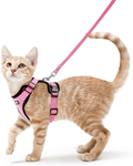 rabbitgoo Cat Harness and Leash for Walking, Escape Proof Soft Adjustable Vest Harnesses for Cats, Easy Control Breathable Jacket, Black, XS Animals & Pet Supplies > Pet Supplies > Cat Supplies > Cat Apparel GLOBEGOU CO.,LTD Pink S 