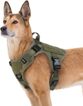 rabbitgoo Tactical Dog Harness for Large Dogs, Military Dog Harness with Handle, No-Pull Service Dog Vest with Molle & Loop Panels, Adjustable Dog Vest Harness for Training Hunting Walking, Tan, XL Animals & Pet Supplies > Pet Supplies > Dog Supplies GLOBEGOU CO.,LTD Green Medium 