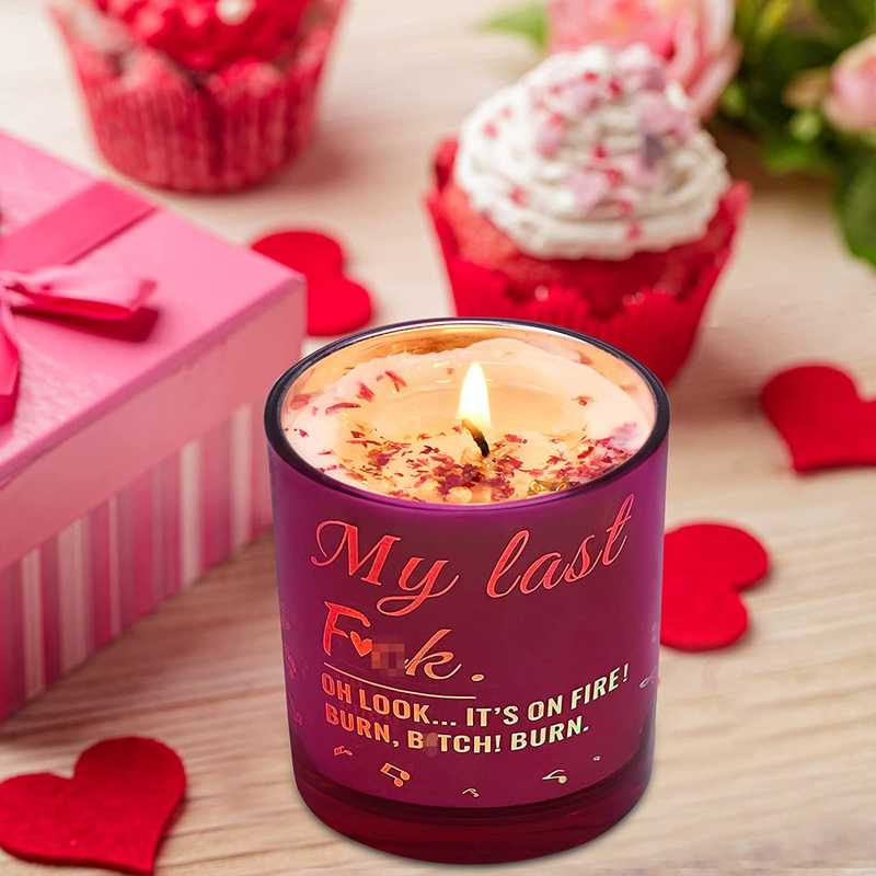 Scented Candles Valentines Day Gifts for Her Him Women,Led Sense Light&Change Color Funny Candle Gifts for Sister,Bestie,Bff,Wife,Girlfriend,Novelty Gifts for Birthday Anniversary New Year-7 Oz Home & Garden > Decor > Seasonal & Holiday Decorations Hocis   