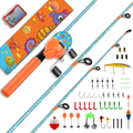 QudraKast Kids Fishing Pole, Portable Kids Fishing Rod and Reel Combo - Melding Funny Cartoon Pattern on Rod and Reel, Perfect Fishing Kit Gift for Kids Sporting Goods > Outdoor Recreation > Fishing > Fishing Rods QudraKast A-Ocean Kingdom Set 1.2m - Rod and Reel Combo 