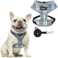 PUPTECK Soft Mesh Dog Harness Pet Puppy Comfort Padded Vest No Pull Harnesses Animals & Pet Supplies > Pet Supplies > Dog Supplies PUPTECK Plaid Blue Medium 