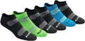 Saucony Men's Multi-Pack Mesh Ventilating Comfort Fit Performance No-Show Socks  Saucony Black Fashion (6 Pairs) Shoe Size: 8-12 
