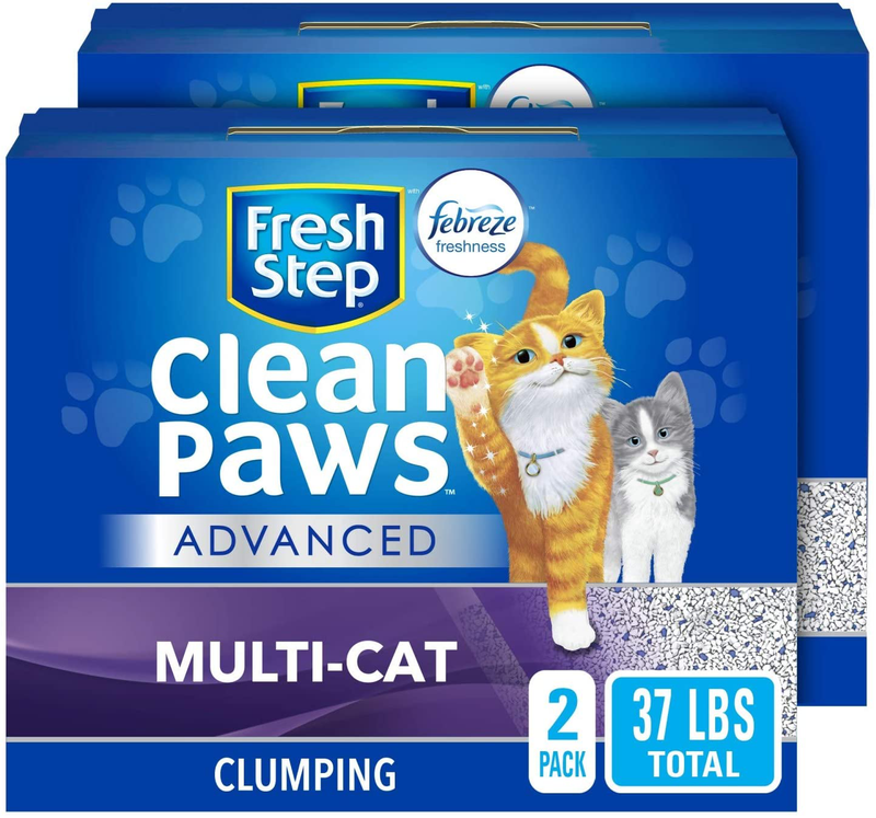 Fresh Step Advanced Clumping Cat Litter Animals & Pet Supplies > Pet Supplies > Cat Supplies > Cat Litter Fresh Step Advanced Clean Paws 37 lb 