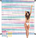Sandproof Beach Blanket 79"×83" Large Waterproof Beach Mat for 4-7 Adults, Portable Quick Drying Picnic Blanket Outdoor Blanket for Travel, Camping, Hiking, Coloful Painting Home & Garden > Lawn & Garden > Outdoor Living > Outdoor Blankets > Picnic Blankets MXICNC Colorful 79''x83'' 