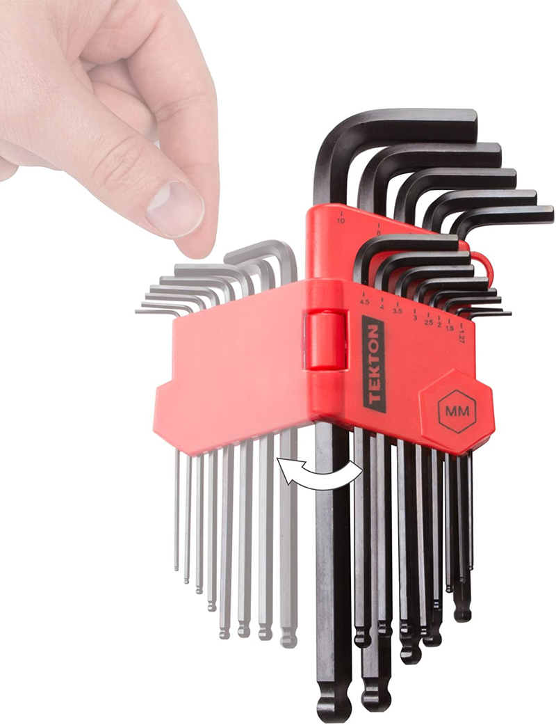 TEKTON Ball End Hex Key Wrench Set, 26-Piece (3/64-3/8 in, 1.27-10 mm) | 25282 Hardware > Tools > Tool Sets > Hand Tool Sets TEKTON   
