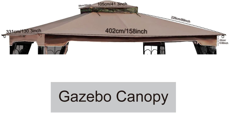 MasterCanopy 10x12 Gazebo Replacement Canopy Roof for Model L-GZ798PST-E Top Only Home & Garden > Lawn & Garden > Outdoor Living > Outdoor Structures > Canopies & Gazebos MASTERCANOPY   