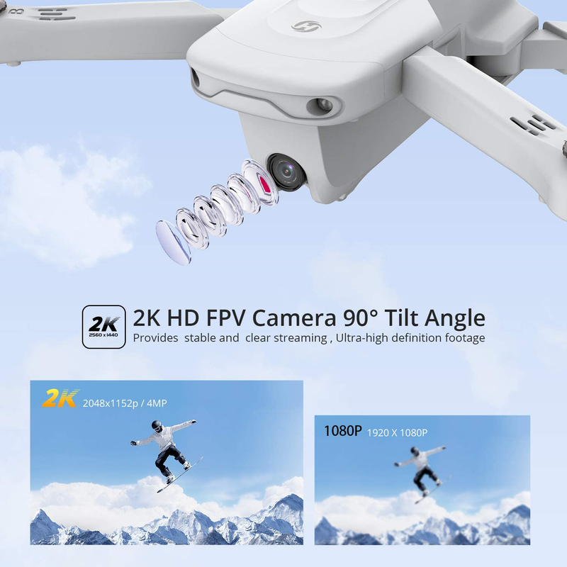 Holy Stone HS175 Drone with Camera for Adults 2K UHD, GPS Auto Return, 5GHz FPV RC Quadcopter Follow Me, Waypoints, Circle Fly, Optical Flow, Headless Mode, 2 Batteries for 40 Min and Carrying Case Cameras & Optics > Cameras > Film Cameras Holy Stone   