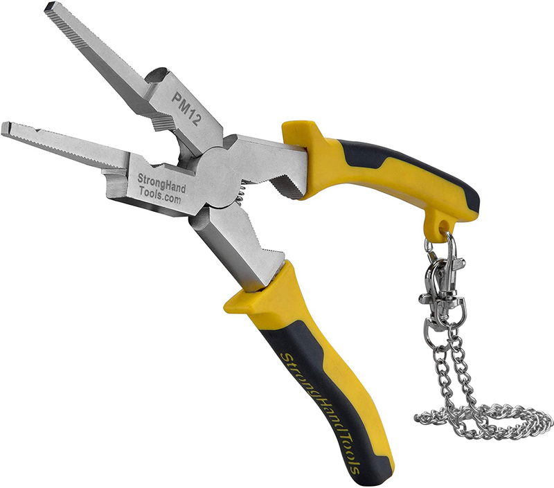 Strong Hand Tools, Deluxe MIG Welding Pliers, Slag Hammer, Flat Face Hammer, Scraper, Fine & Coarse Files, Side Pull V-Notch, Retention Chain, Ergonomic Grip, Heat Treated, 8 Inch, PM25 Hardware > Tool Accessories > Welding Accessories Strong Hand Tools Deluxe  