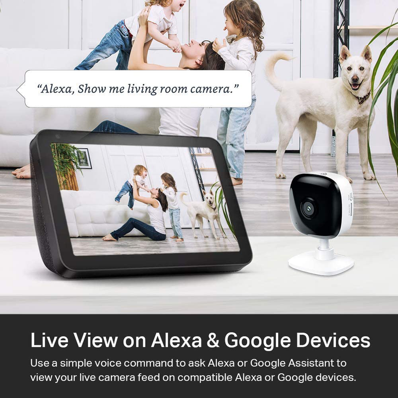Kasa Indoor Smart Home Camera by TP-Link, 1080p HD Security Camera wireless 2.4GHz with Night Vision, Motion Detection for Baby Monitor, Cloud & SD Card Storage, Works with Alexa & Google Home (EC60) Cameras & Optics > Cameras > Surveillance Cameras TP-Link   