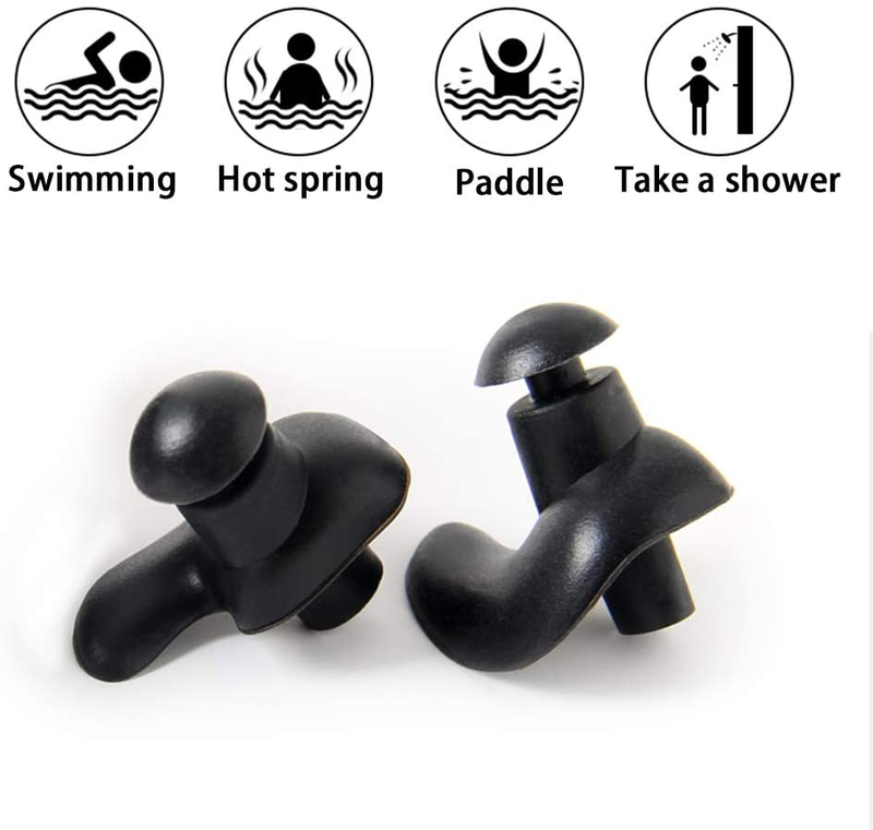 Naohiro Swimming Earplugs, 5-Pairs Pack Waterproof Reusable Silicone Swimming Ear Plugs for Swimming Showering Bathing Surfing Snorkeling and Other Water Sports,Suitable for Kids and Adults (Adult) Sporting Goods > Outdoor Recreation > Boating & Water Sports > Swimming Naohiro   