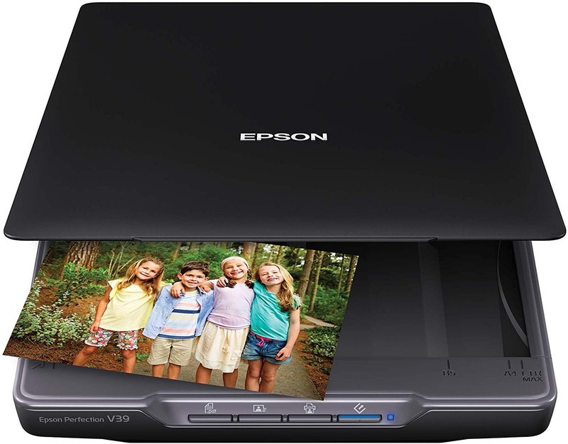 Epson Perfection V39 Color Photo & Document Scanner with Scan-To-Cloud & 4800 Optical Resolution, Black Electronics > Print, Copy, Scan & Fax > Scanners Epson New  