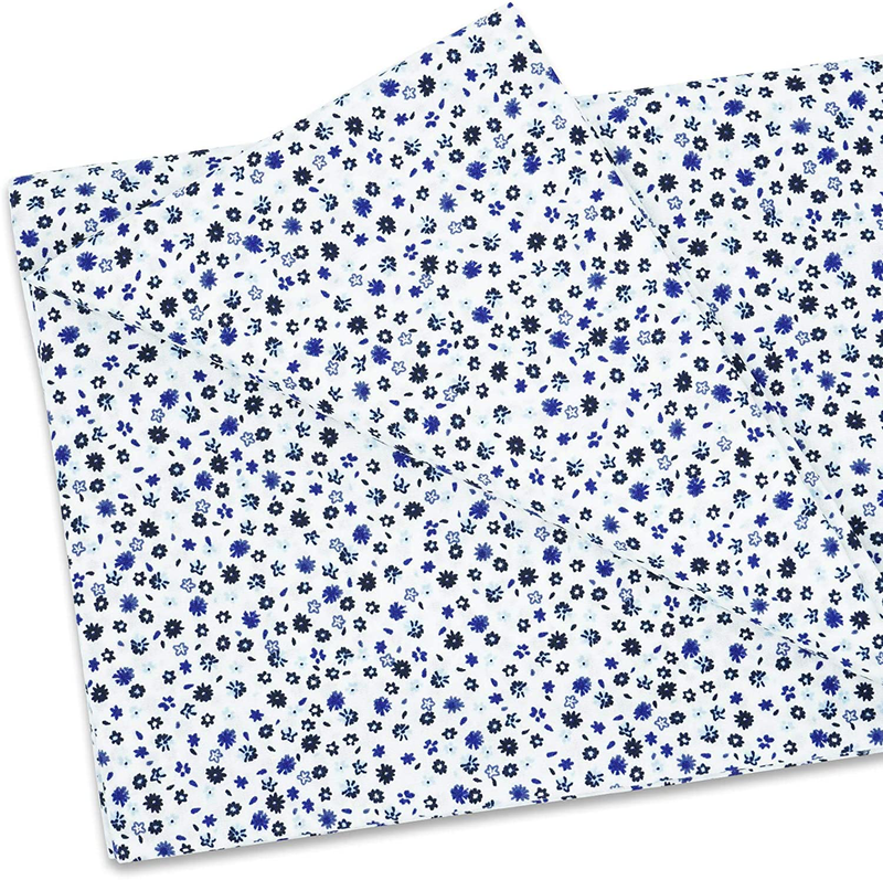 Master FAB -100% Cotton Fabric by The Yard for Sewing DIY Crafting Fashion Design Printed Floral(Spring Flowers Blue) Arts & Entertainment > Hobbies & Creative Arts > Arts & Crafts > Crafting Patterns & Molds > Sewing Patterns Master FAB Small Blue Flowers Print  