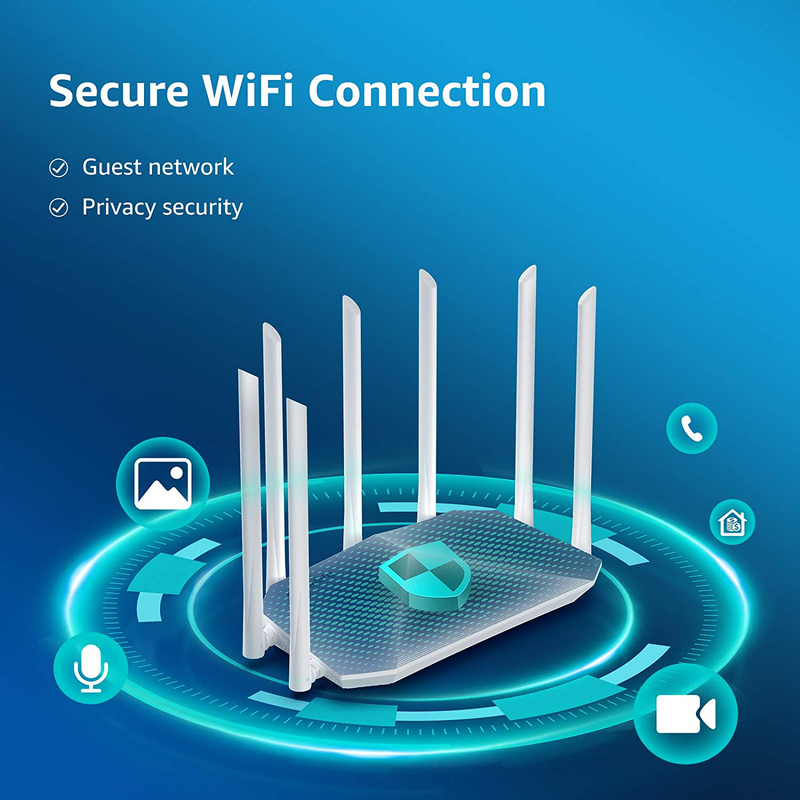 Gigabit WiFi Router, Dual Band Smart Wireless Router, Speedefy AC2100 4x4 MU-MIMO & 7 External Antennas for Strong Signal and High Speed, Parental Control, Guest Network, Easy Setup (Model K7W) Electronics > Networking > Bridges & Routers > Wireless Routers Speedefy   