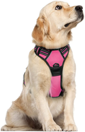 rabbitgoo Dog Harness, No-Pull Pet Harness with 2 Leash Clips, Adjustable Soft Padded Dog Vest, Reflective No-Choke Pet Oxford Vest with Easy Control Handle for Large Dogs, Black, XL  rabbitgoo Rose Red Large 