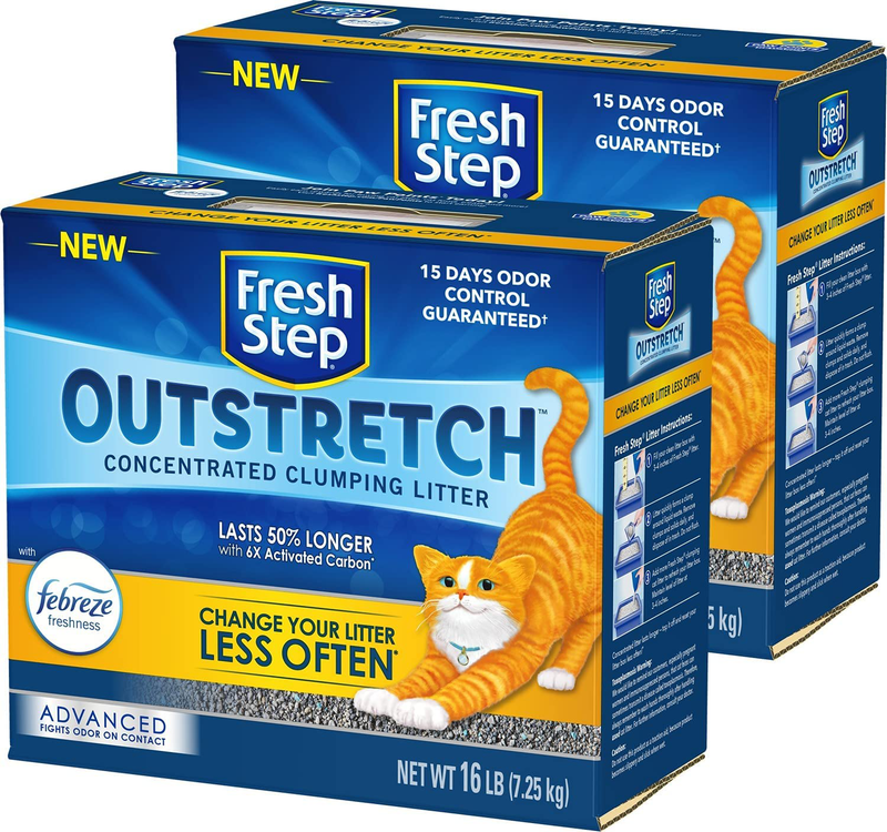 Fresh Step Advanced Clumping Cat Litter Animals & Pet Supplies > Pet Supplies > Cat Supplies > Cat Litter Fresh Step Advanced Outstretch 32 lb 