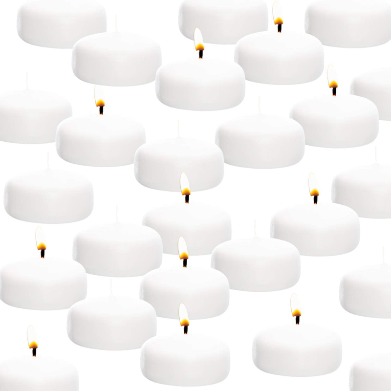 Royal Imports 10 Hour Floating Candles, 3” White Unscented Dripless Wax Discs, for Cylinder Vases, Centerpieces at Wedding, Party, Pool, Holiday (24 Set) Home & Garden > Decor > Home Fragrances > Candles Royal Imports 36 2" 