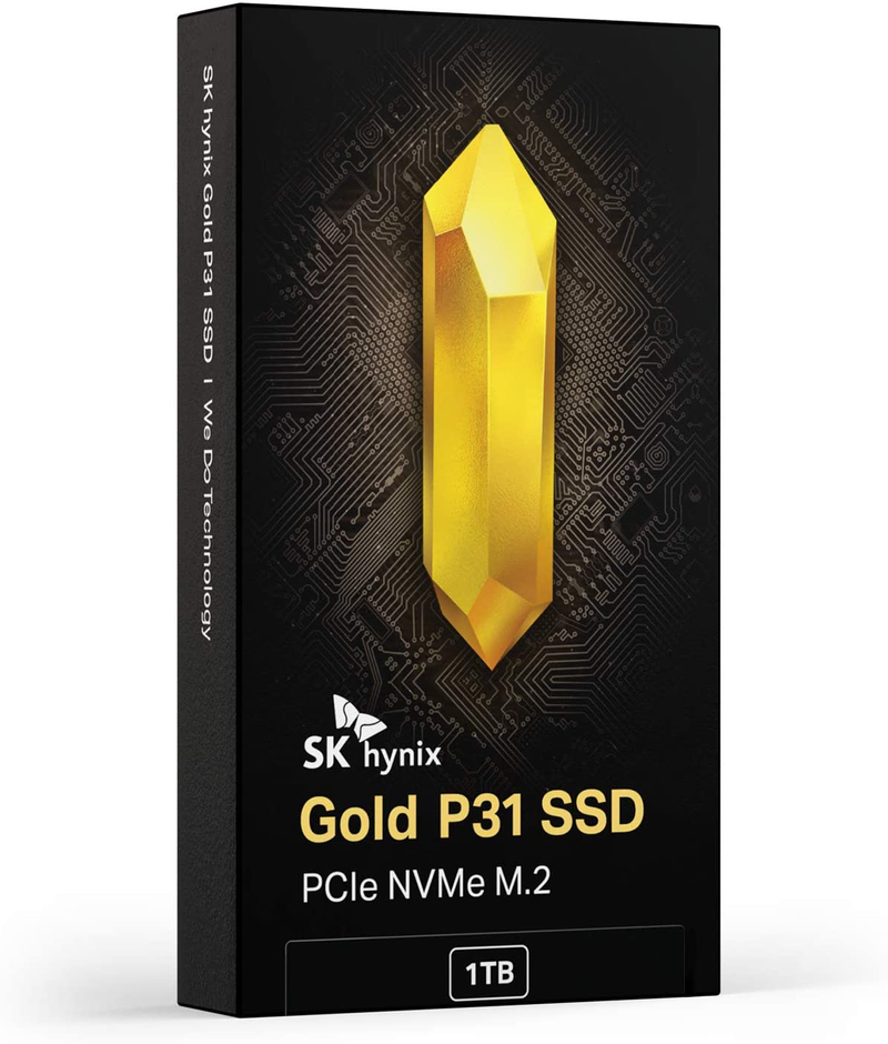 SK hynix Gold P31 PCIe NVMe Gen3 M.2 2280 Internal SSD | 1TB NVMe | Up to 3500MB/S | Compact M.2 SSD Form Factor SK hynix SSD | Internal Solid State Drive with 128-Layer NAND Flash Electronics > Electronics Accessories > Computer Components > Storage Devices SK hynix 1TB  