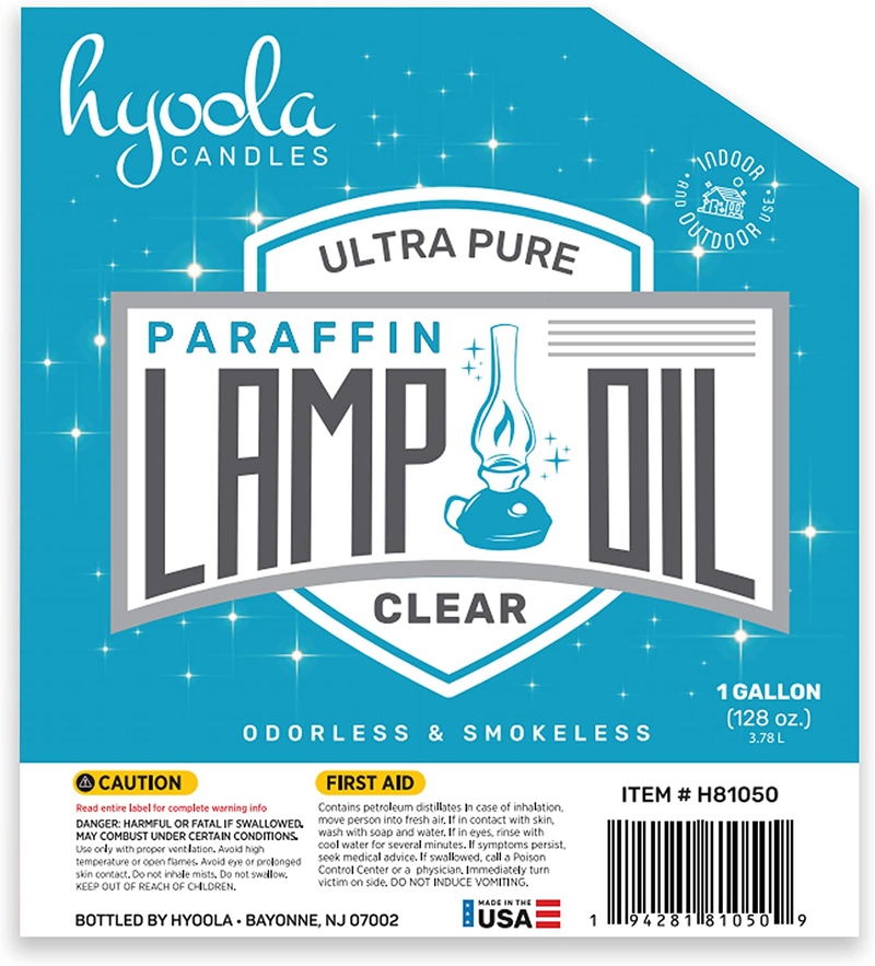 HYOOLA Pure Lamp Oil - Odorless, Smokeless, Ultra Clean Burning - 100% Pure Liquid Parrafin Fuel - 1 Gallon Home & Garden > Lighting Accessories > Oil Lamp Fuel Hyoola   