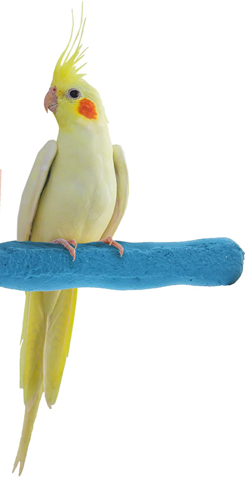 Sweet Feet and Beak Comfort Grip Safety Perch for Bird Cages - Patented Pumice Perch for Birds to Keep Nails and Beaks in Top Condition - Safe Easy to Install Bird Cage Accessories Animals & Pet Supplies > Pet Supplies > Bird Supplies Sweet Feet and Beak Blue X-Small 4.5" 